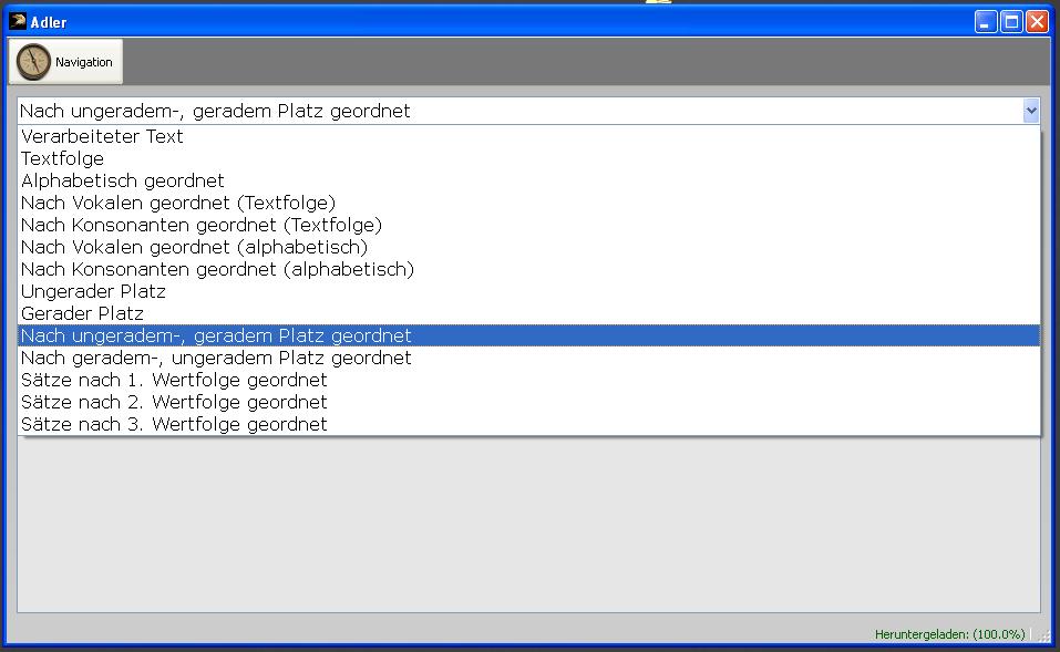 Meine App bei Bedienung der Combo Status = okay!