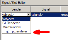 QtDesigner: CustomWidget Eintrag "GLRenderer" und eigenartiger Eintrag "__qt__promoted_GLRenderer"
