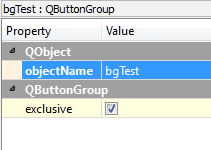 Screenshot der Property der ButtonGroup.