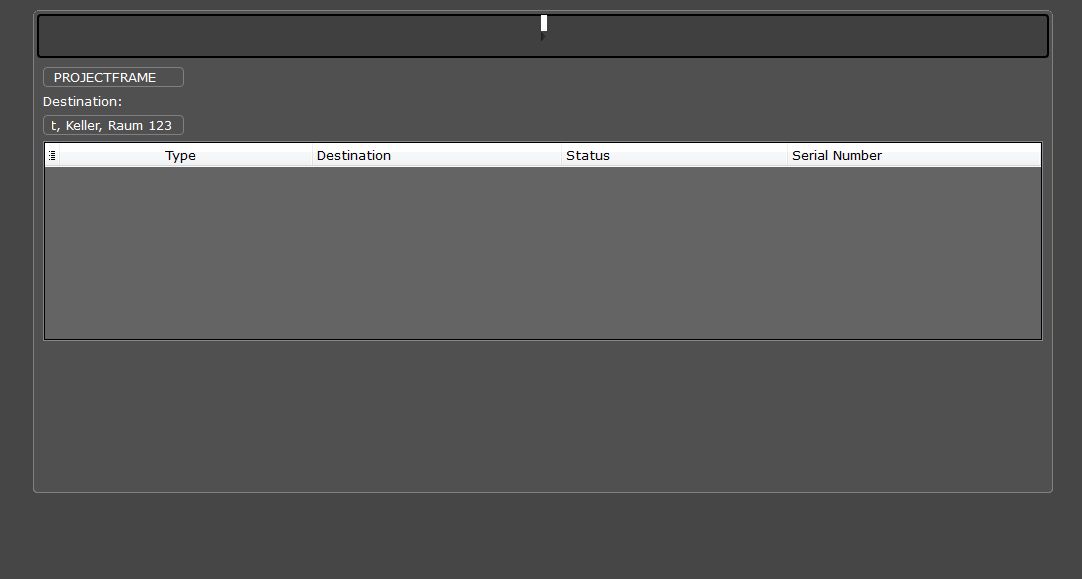 Das Subwindow mit der geänderten titlebar