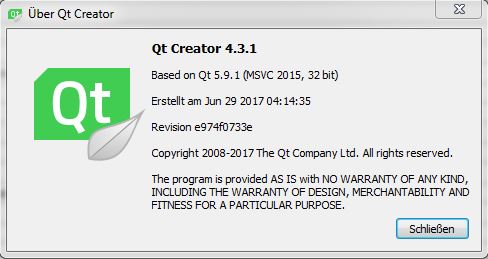 Version von QtCreator