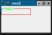 Schöner roter Rand einer GroupBox