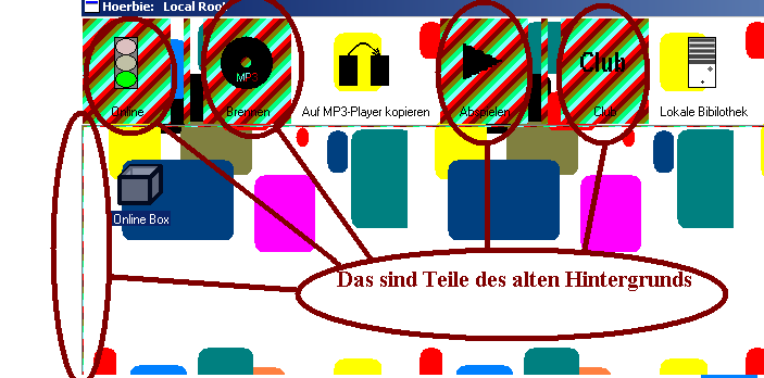 Die markiert Streifen sind die Fehler... sry bin kein Designer