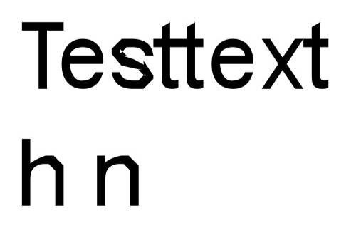 Kaputter Font.